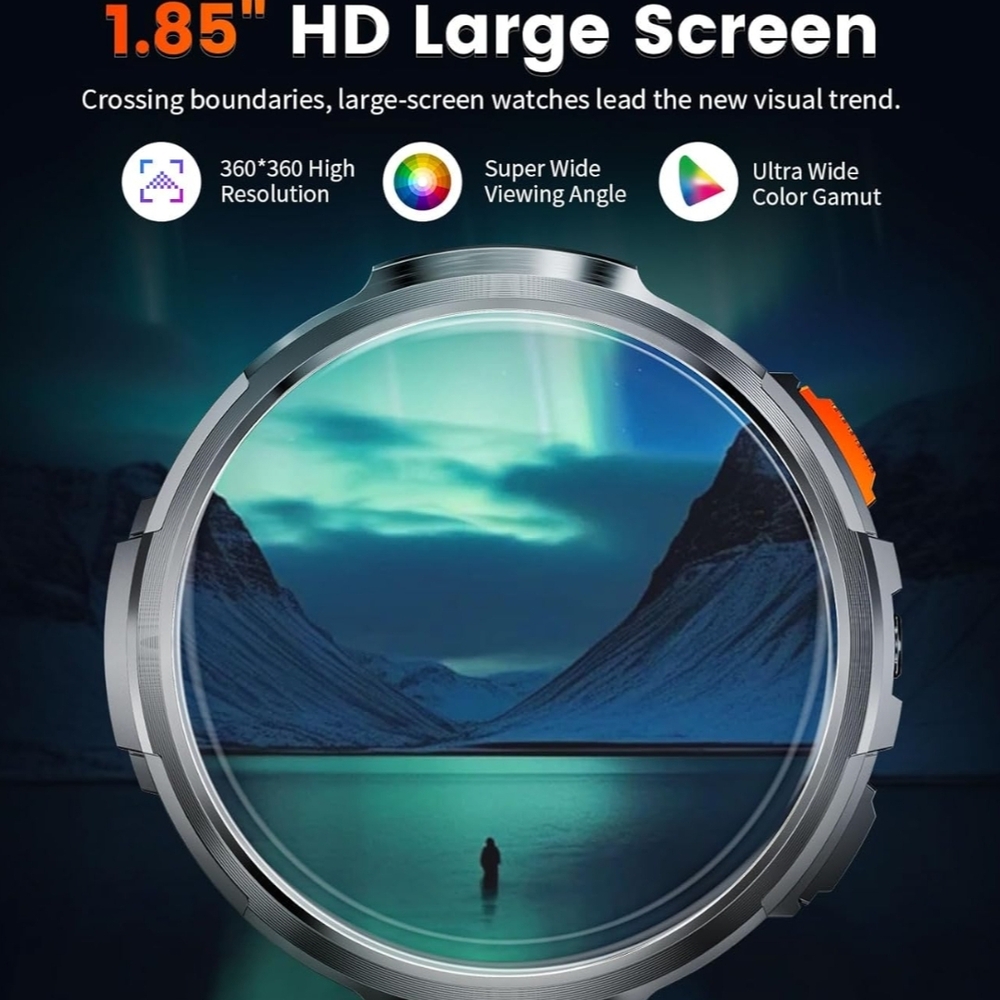 Rugged Military Standard Smartwatch - Black - Picture 5 of 13